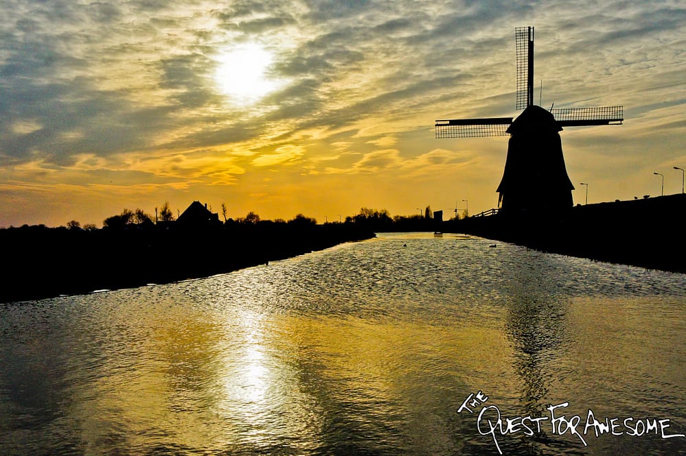 Windmill in Volendam, Netherlands